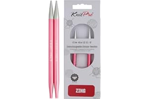 KnitPro Zing Tricoter circulaires interchangeables, en Aluminium, Multicolore, 11.6 x 0.65 x 0.65 cm