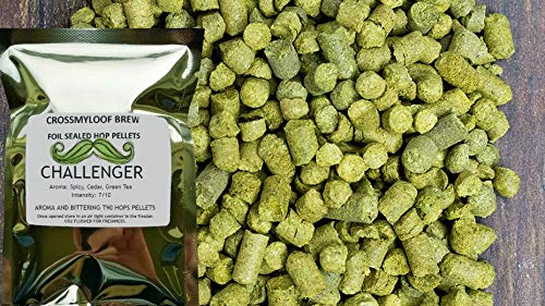 450g Challenger Hop Pellets - 2023 Crop. Cold Stored. Foil CO2 Flushed, or Poly Vacuum Packed for Freshness - Home Brew Hops for Beer Brewing.