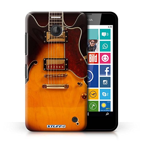 Preisvergleich Produktbild Gedruckt Schutzkoffer Schutzhüllen / Hülle für Nokia Lumia 630 / Semi Akustik Muster / Gitarre Kollektion