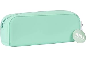 APLI 18414 - Estuche Multiusos de Silicona Nordik Collection - Verde Turquesa - Estuche Escolar de 185 x 75 x 55 mm