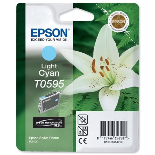 Preisvergleich Produktbild Epson T0595 Tintenpatrone, Cyan Hell, C13T05954010 Lilly