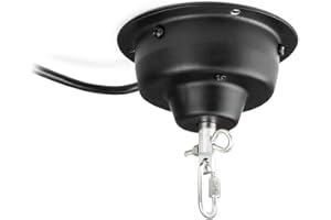 Fuzzix MBM400 Moteur pour Boules à Facettes 40 cm, Charge Maximale 10 Kg, Élingue de Sécurité, 3 Tours par Minute, Idéale pour Soirées Disco en Clubs, Bars, Discothèques