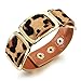 Produktbild LZHMLadies Pferdehaar Breite Version Armband Gürtel Modelle Höhenverstellbar Lederarmband Retro Zubehör,Leopard