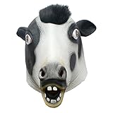 Queenshiny® Latex Tiermaske Halloween-Party-Kostüm (Kuh) - 