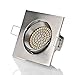 Produktbild sweet-led - Rostfrei -  FLACH  - Schwenkbar - Einbauleuchten Eckig  - 3,5W 320Lumen - 230v Volt rund - warmweiss 3000K - Led Einbauspot Led Deckeneinbaustrahler Deckenstrahler - LED Einbauleuchte Deckenspot Decken Einbaustrahler
