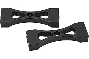 DILWE RC Metalowa Belka Samochodowa, 2 szt. RC Aluminiowy środkowy Wspornik Stały Części Zamienne C Metalowa Belka do WPL B14 B16 B36 Q60 Q61 Gąsienica RC Okucia (Czarny)