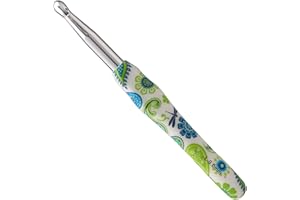 ‎COOPAY Coopay Crochet Hook 9.0 mm, 1 Piece Ergonomic Crochet Hooks with Solid Metal Crochet and Rubber Handle, Crochet Hook Handle with Beautiful Flower for Beginners, Comfortable TPR Handle Hook Needle for