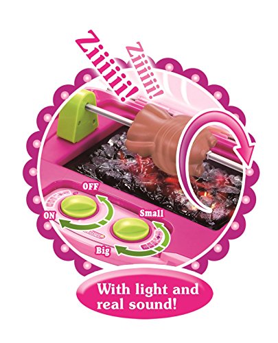 Vinsani Children Kids Pink Light & Sound Barbauqe BBQ Garden Outdoor Party Food Cooking Little Chef Pretend Role Play Toy Set