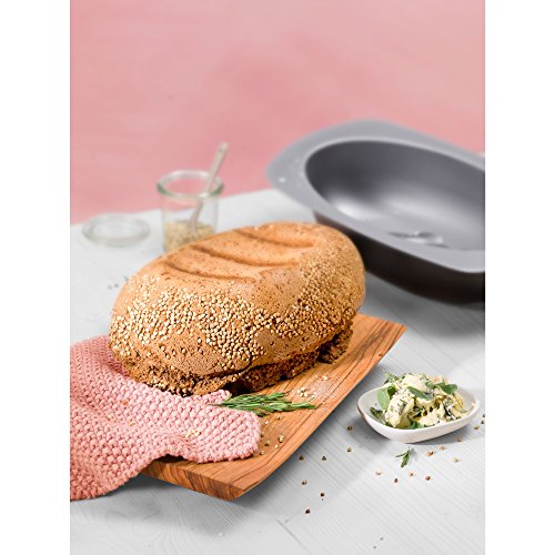 KAISER Brotform oval 32 cm Brotbackform sehr gute Antihaftbeschichtung sauerteigbeständig praktischer Griffrand Rezeptheft - 5