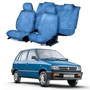 Chiefride Cotton Car Seat Cover for Maruti Suzuki 800 (5 Seater) (Blue)