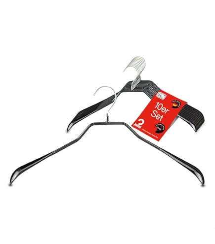 MAWA Kleiderbügel Light – 100er Set, Platzsparend & Rutschfest, 42 Cm, Weiß, Made In Germany
