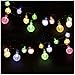 Produktbild LED Solar Lichterkette Kristall Kugeln 4.5 Meter 30er Mehrfarbig, Mr.Twinklelight Außerlichterkette Deko für Garten, Bäume, Terrasse, Weihnachten, Hochzeiten, Partys, Innen und außen