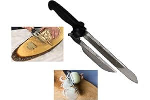 MUXEL Nova Diamant Couteau tout usage et couteau multifonction avec entretoises Rail, couteau à pain, couteau à saucisse, couteau à fromage pour des coupes régulières