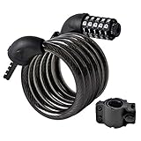 【Recubrimiento de acero trenzado y PVC】:El cable de la bicicleta está hecho de alambre de acero trenzado de alta resistencia para una fuerte resistencia al corte. La construcción de acero trenzado del cable con revestimiento de vinilo resistente al agua (PVC) es resistente para resistir cortes y rayones. La cadena de la cerradura no se agrietará ni distorsionará a baja o alta temperatura. Mano de obra fina del ojo de la cerradura, presión fuerte sin distorsión.