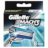 Gillette Mach3 Turbo Men's Razor Blades - 8 Refills
