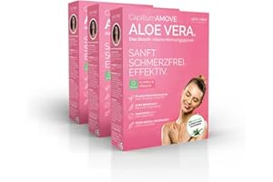 ‎ARTE FIORI Capillum AMOVE Intim Enthaarungscreme Frauen Aloe Vera 3x300g - Premium Enthaarungspulver Intimbereich - schmerzfreies Dusch Haarentfernungspulver Intim ohne Zusatzstoffe mit neutralem Geruch
