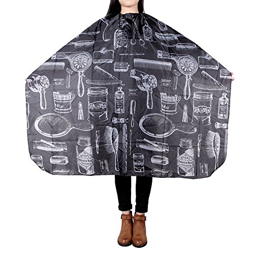 Anself cape de coupe pour Salon de Coiffeur Blouse de salon de coiffure Tissu nylon