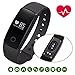 Price comparison product image Blingco Sports Bracelet , Touch Button Bluetooth 4.0 Smart Fitness Tracker with Heart Rate Monitor, Step Pedometer, Sleep Monitor, Remote Shoot, Call/SMS/Sedentary Reminder, Calorie Counter, Alarm Clock/Time, Find Phone For Android iOS Smartphone