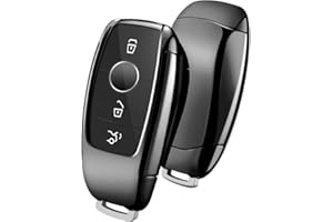 OATSBASF Pokrowiec na kluczyki samochodowe kompatybilne z Mercedes Benz, skrzynka na kluczyki samochodowe do Benz klasy E 2017 S 2018 (czarna)