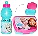 Produktbild 2 tlg. Set _ Lunchbox / Brotdose & Trinkflasche - " Disney die Eiskönigin " - incl. Name - Brotbüchse - Frozen - Prinzessin Olaf - Küche Essen für Mädchen völlig unverfroren Elsa Arendelle - Kinder Vesperdose - Fahrradflasche / Flasche - Sandwichbox - Snackdose - Vesperdose / Lunch