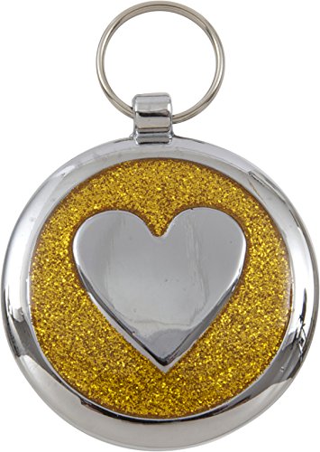 20mm-Tagiffany-Yellow-Gold-Pet-ID-TagDisc-Heart-Design-for-Dogs-Cats-FREE-deep-engraving