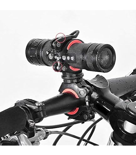 Hama Universal Taschenlampen-Halter Für Fahrradlenker – 360° Drehbar, Für Lenker Bis 3.5 Cm, Schwarz, Mit Montagematerial