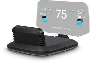 AMROOLOO Display head-up per auto a doppio sistema, mostra molteplici funzioni, tachimetro GPS, cruscotto OBD, con molteplici funzioni di prompt