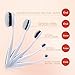 Make up Brushes Set MYCARBON White Oval Brush Cosmetic Set With Stable Base Holder Eyeshadow Brushes Foundation Brush Blusher Lipstick Brush Toiletry Tools Kit Toothbrush Shape
