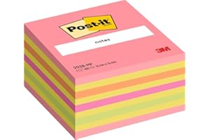 Post-it Reycling Notes Canary Yellow, Pack de 6 Blocs, 100 Feuilles par Bloc, 76 mm x 76 mm, Jaune Couleur - Notes Autocollantes Fabriquées avec du Papier Recyclé à 100%
