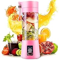 TIMESOON Portable Electric USB Juice Maker Juicer Bottle Blender Grinder Mixer,4 Blades Rechargeable Bottle with (Multi…