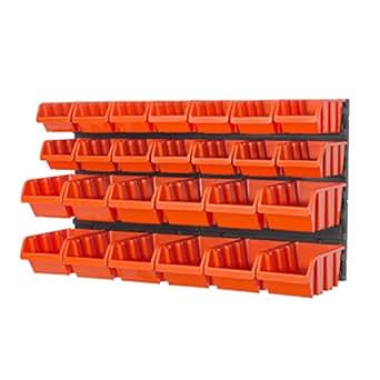 28 teilg. Wandregal Lagerregal Regale inkl. Stapelboxen Gr. 2, Gr. 3