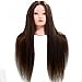 Neverland Professional 26" 50% Real Human Hair Training Head With Free Clamp For College and Professional Use Brown