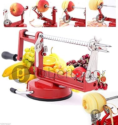 GENERICA Système en acier pour peler et couper les pommes, poires, pommes de terre et fruits