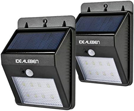 Solar Security Light, [3rd Generation] Idealeben 8 Brighter LED Outdoor Motion Sensor Lights - Wireless Waterproof Welcome Wall Light for Garden, Patio, Deck (2 Packs)