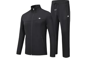 MoFiz Survêtement Hommes Ensemble Sport Jogging Col droit Combinaison de sport avec fermeture éclair pour les activités de Plein air