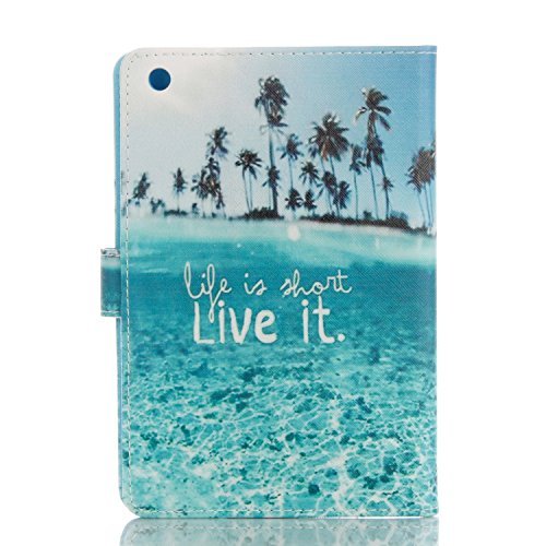 Hülle für Neues iPad Mini 4, TechCode Luxus Abbildung Serie Bookstyle Folio Hülle Tasche Ständer magnet PU Leder mit Smart Auto Sleep / Wake Funktion Schutzhülle für Apple iPad Mini 4(iPad Mini 4, A07) - 4