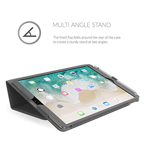 iPad Pro 12.9 (2017) Hülle Grau, Snugg Leder iPad Pro 12.9 (2017) Schutz Klapphülle Case Cover [Lebenslange Garantie] mit Ständer für Apple iPad Pro 12.9 (2017) - 3