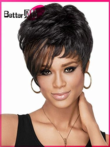 Haned Lady Short Hair Wig Synthetic Fiber European White People Wig, Liu Hai Short Hair Color: Picture Color Applies: Stylish Girl Of Silk Material: High Temperature Wire Wig Liu Category: Oblique Liu Wig Hairstyle: Short Hair Style: Business /Ol Effectiveness: Wig,Picture Synthetic Hair Colorperformance Fashion, Natural Lifelike, Hairdressing, Hairdressing And Hairdressing Party, Cosply