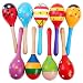 YQing 1 Pcs Egg Shaker Kids Wooden Maracas Rattle Shakers Musical Educational Toys(Random Color Pattern)