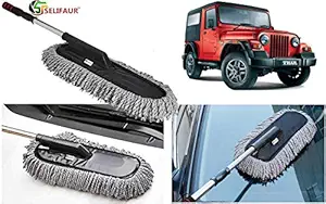 Selifaur Microfiber Flexible Duster Car Wash | Car Cleaning Accessories | Microfiber | Brushes | Dry/Wet Home, Kitchen, Office Cleaning Brush with Expandable Handle for Thar