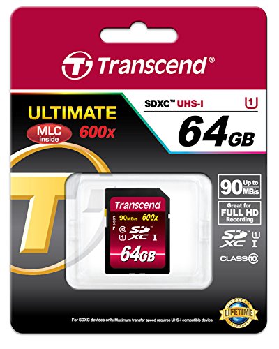 Transcend Ultimate-Speed SDXC Class 10 UHS-1 64GB Speicherkarte (bis 90MB/s Lesen, 600x) [Amazon frustfreie Verpackung] - 2