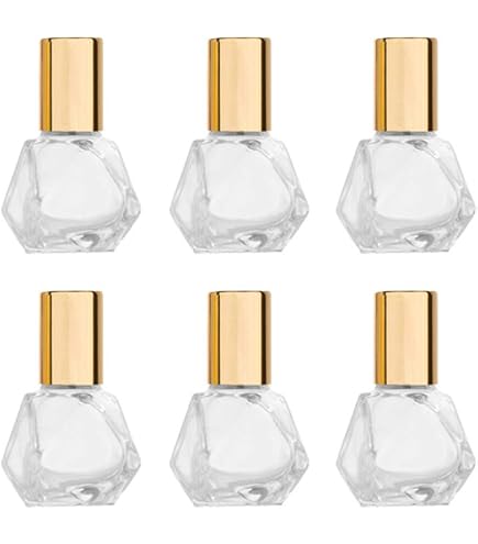 Kesell 3 Ml Rollerflaschen Set – 8 Stück, Achteckig, Hellblau, Mit Stahlkugel & Trichter