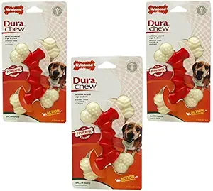 Nylabone (3 Pack) Double Dura Chews Bacon Flavored - Size Wolf