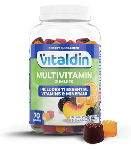 VITALDIN Multivitamin Kids Gumes - Kids Food Supplement - 11 Vitamins & Minerals - 70 Fruit Gums (1 Month); Fruit Flavour - Energy & Immune System