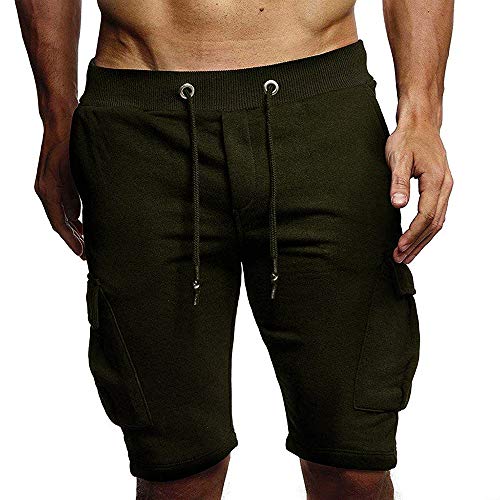 Adisputent Short Homme Pantalon Court avec Poche Couleur Unie Décontraction Lâche en été