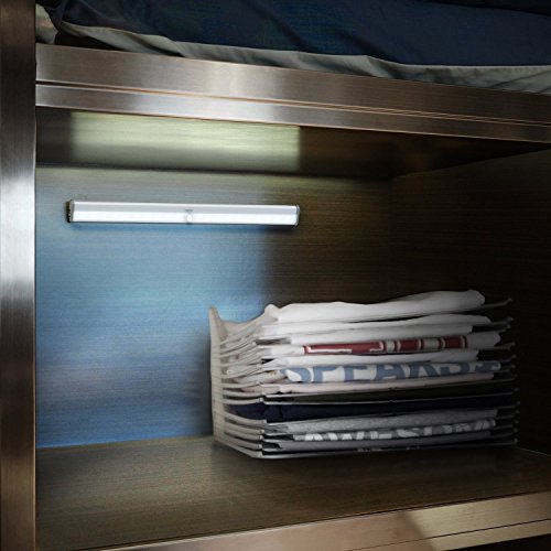 Aglaia Schrankleuchte mit Bewegungssensor, Automatische Schranklicht 20 LEDs mit einem Magnetstreifen, USB Aufladbar mit eingebautem 1200mAh Akku, ideal für Schränke, Schublade, Schlafzimmer, Flur, Keller, Garage - 5