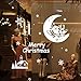Produktbild Wandtattoo Kinderzimmer Wandaufkleber Schlafzimmer White Moon Santa Claus Hirsch Weihnachten Schneeflocke Zitate Wohnzimmer Home Decor