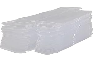 FONOWX 50 Piezas 1/64 Fundas Protectoras de PVC Transparente 1/64 Caja de Regalo de Escaparate de Exhibición de Juguetes para Coches para Figuras en