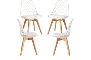 Regalos Miguel - Packs Sillas Comedor - Pack 4 Sillas Mima - Blanco
