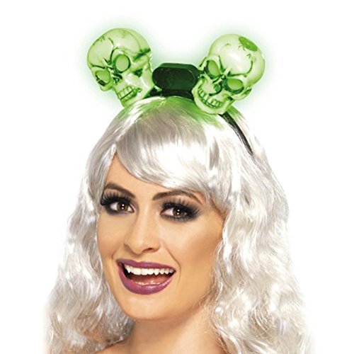 Smiffy's Light-Up Skulls on a Headband with Flashing Lights